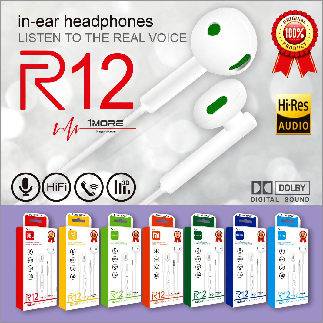 HEADSET ORI R12 BRAND + MIC